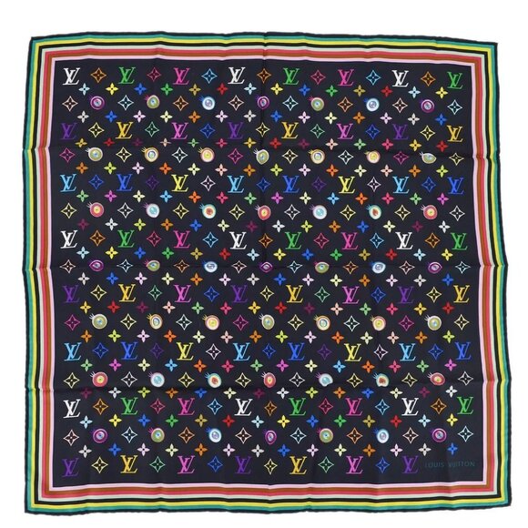 Louis Vuitton Scarf Takashi Murakami Eye Love Monogram Small Good M71916 171947 - Picture 1 of 4